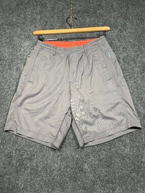 Bird Dog Shorts Mens Medium Gray Nylon Stretch Lined Pockets Boomstick Pull On
